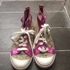 Coach converse style monogram shoes